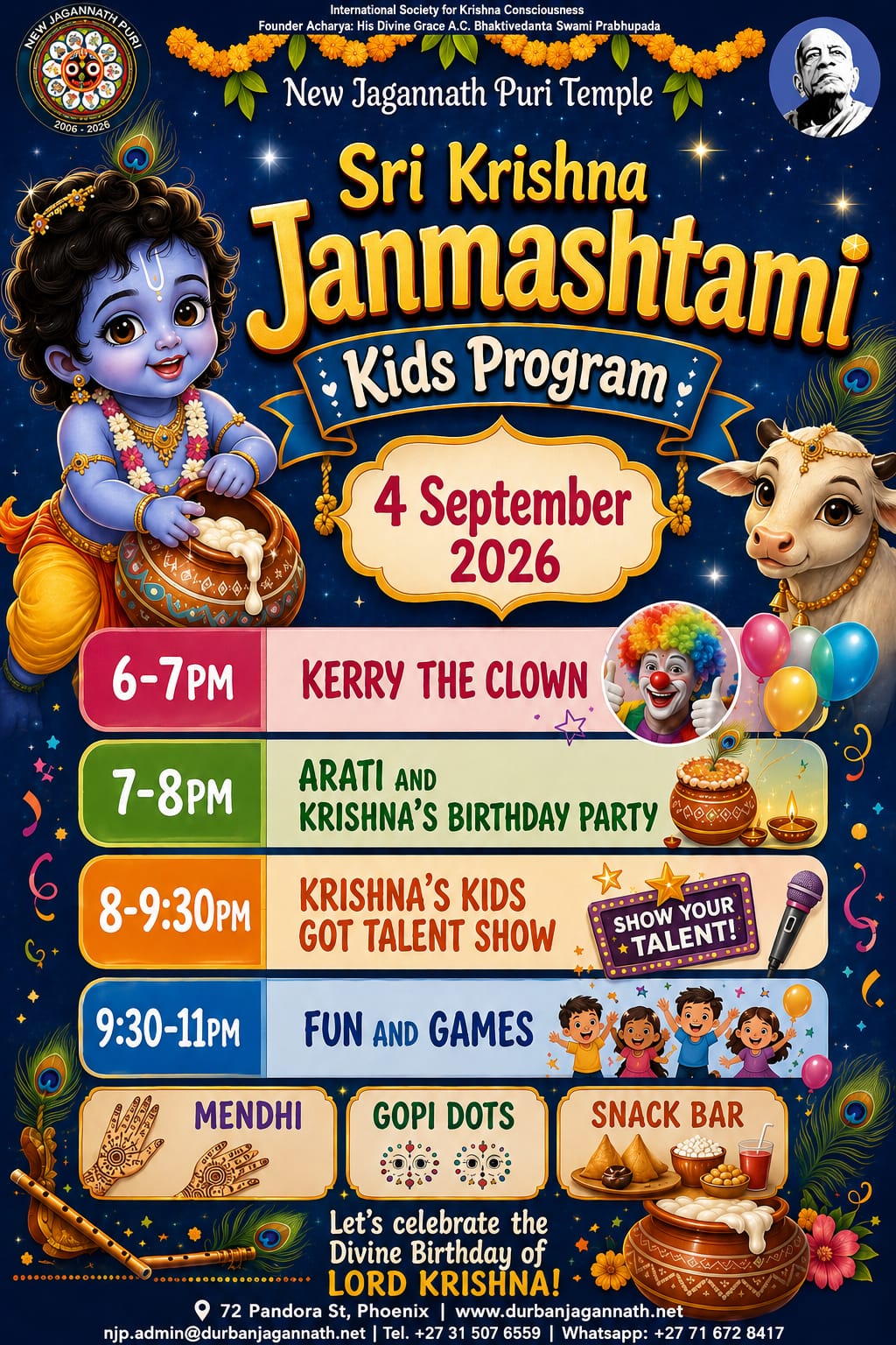 Sri Krsna Janmastami - Kids Program 2026